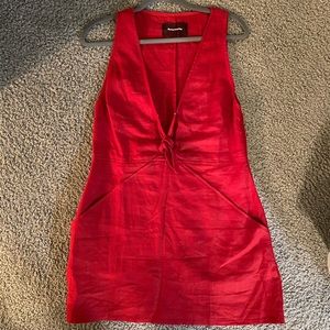 Reformation Linen Front tie dress